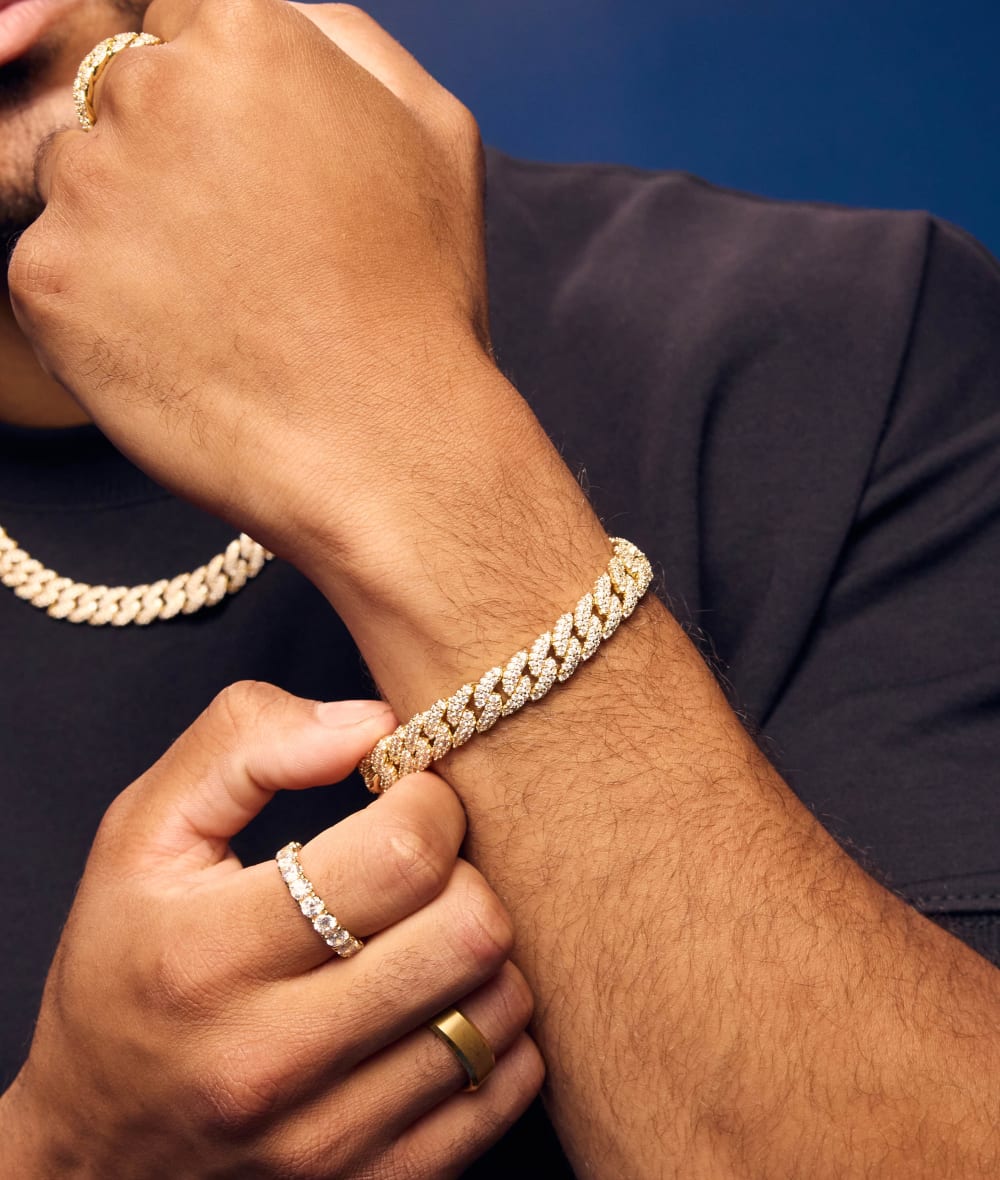 Iced Out Cuban Link Bracelet - 10mm Gold - Higher Quality Standards