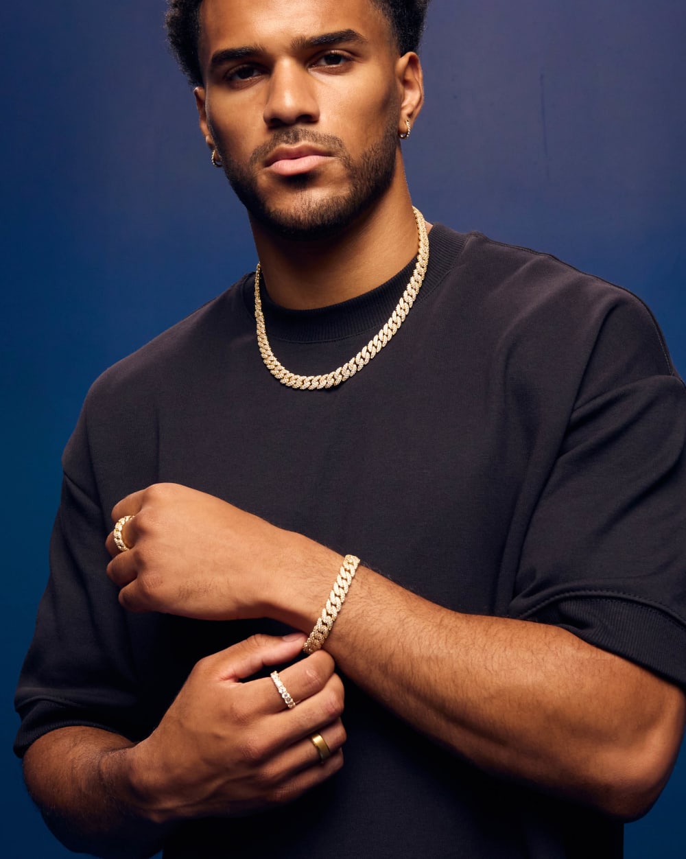 Iced Out Cuban Set - 10mm Gold - Twice the Ice