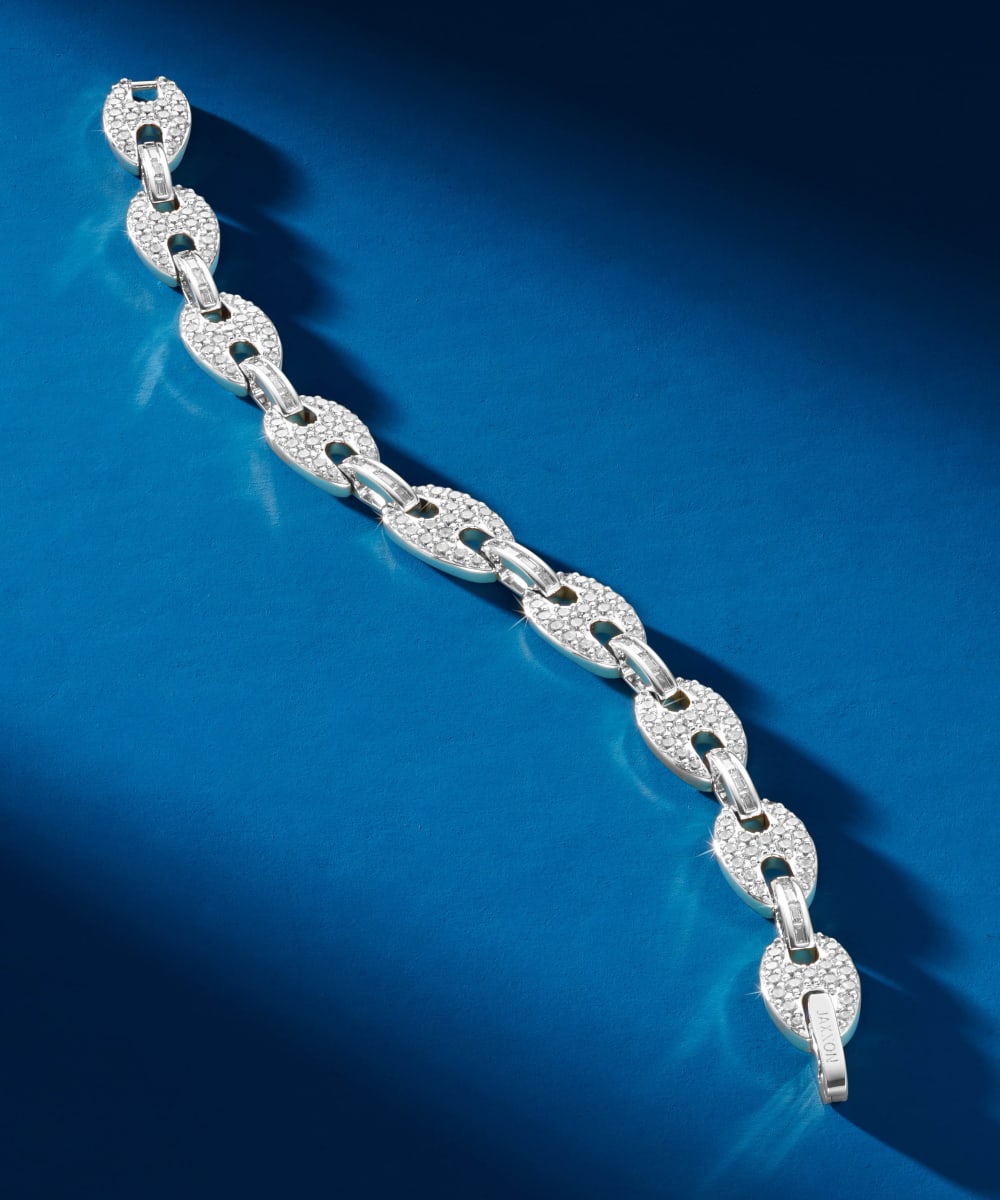 Iced Out Mariner Bracelet - Silver - Exceptional Brilliance   