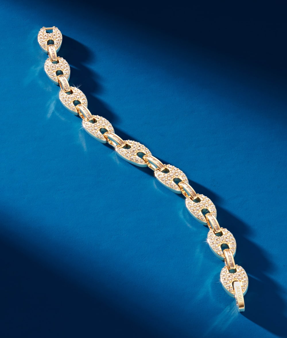 Iced Out Mariner Bracelet - Gold - Exceptional Brilliance