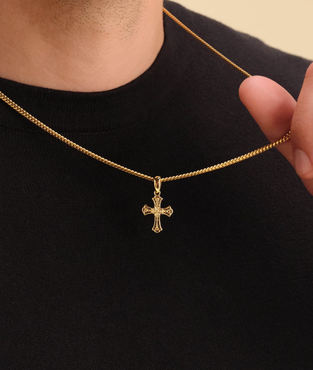 Vintage Cross Pendant - Gold - Higher Quality Standards