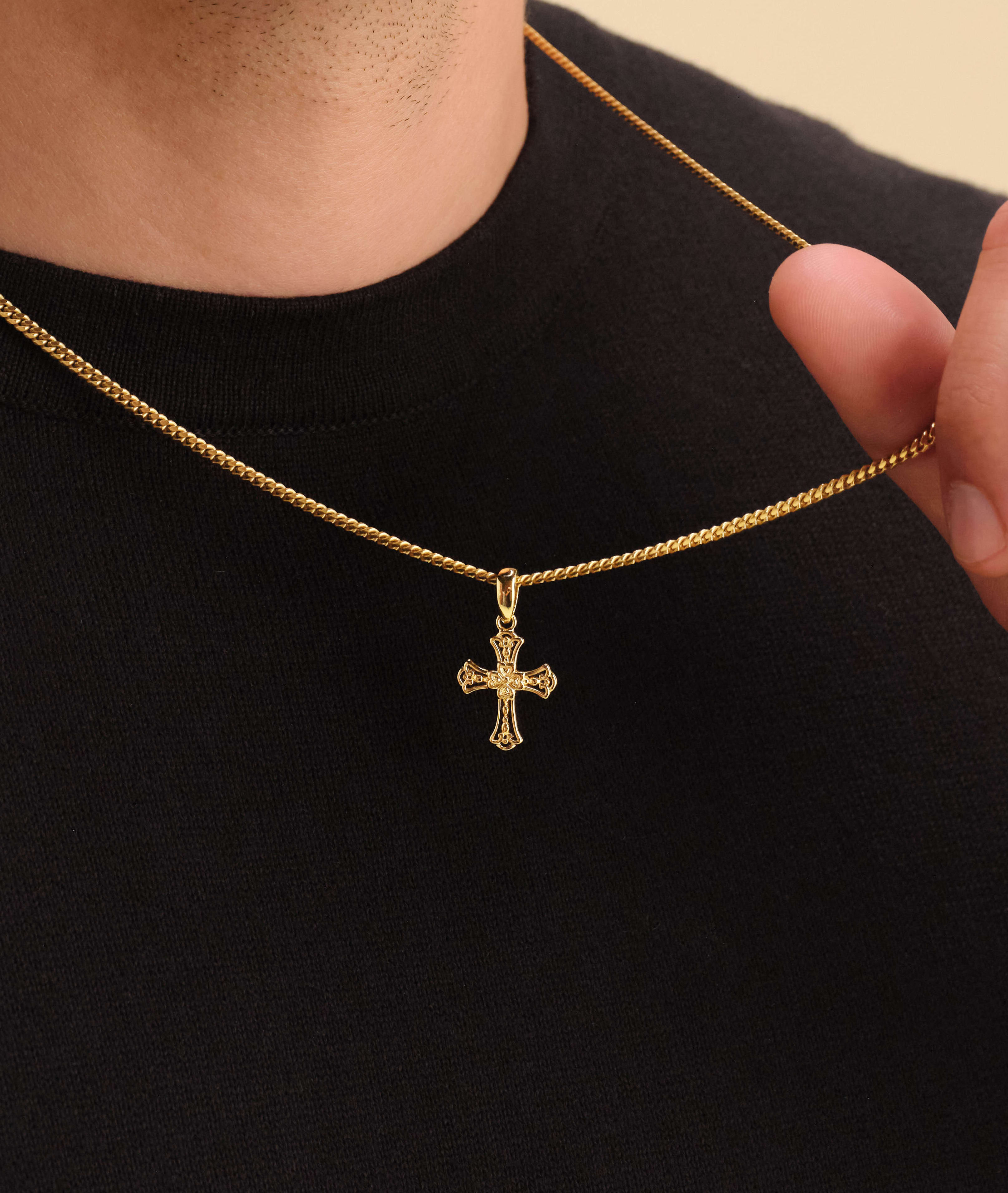 Image Vintage Cross Pendant - Gold - Higher Quality Standards