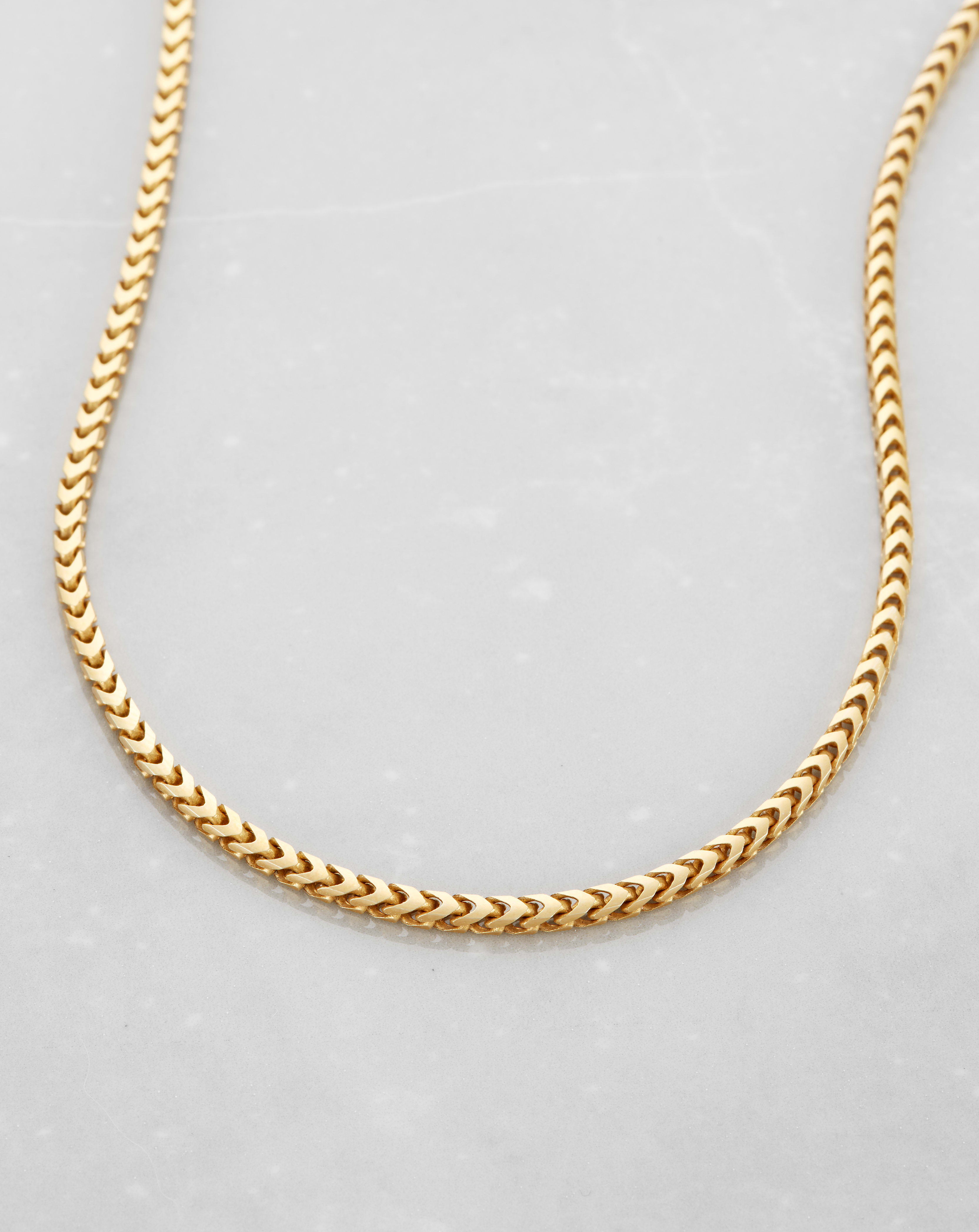 Image Franco Chain - 2.5mm Gold - Made with Precious Metals