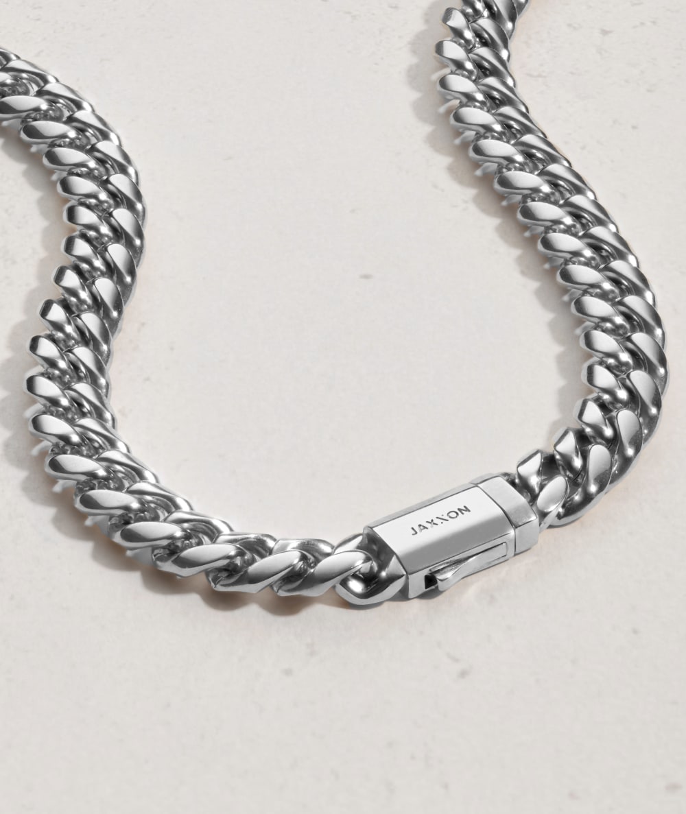 Cuban Link Chain - 10mm Silver - The Ultimate Clasp