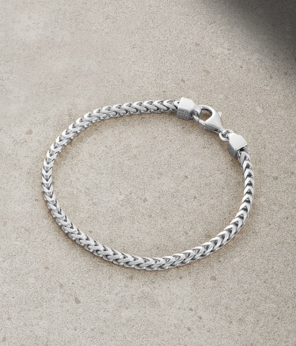 Franco Bracelet - 3mm Silver - Crafted in Italy