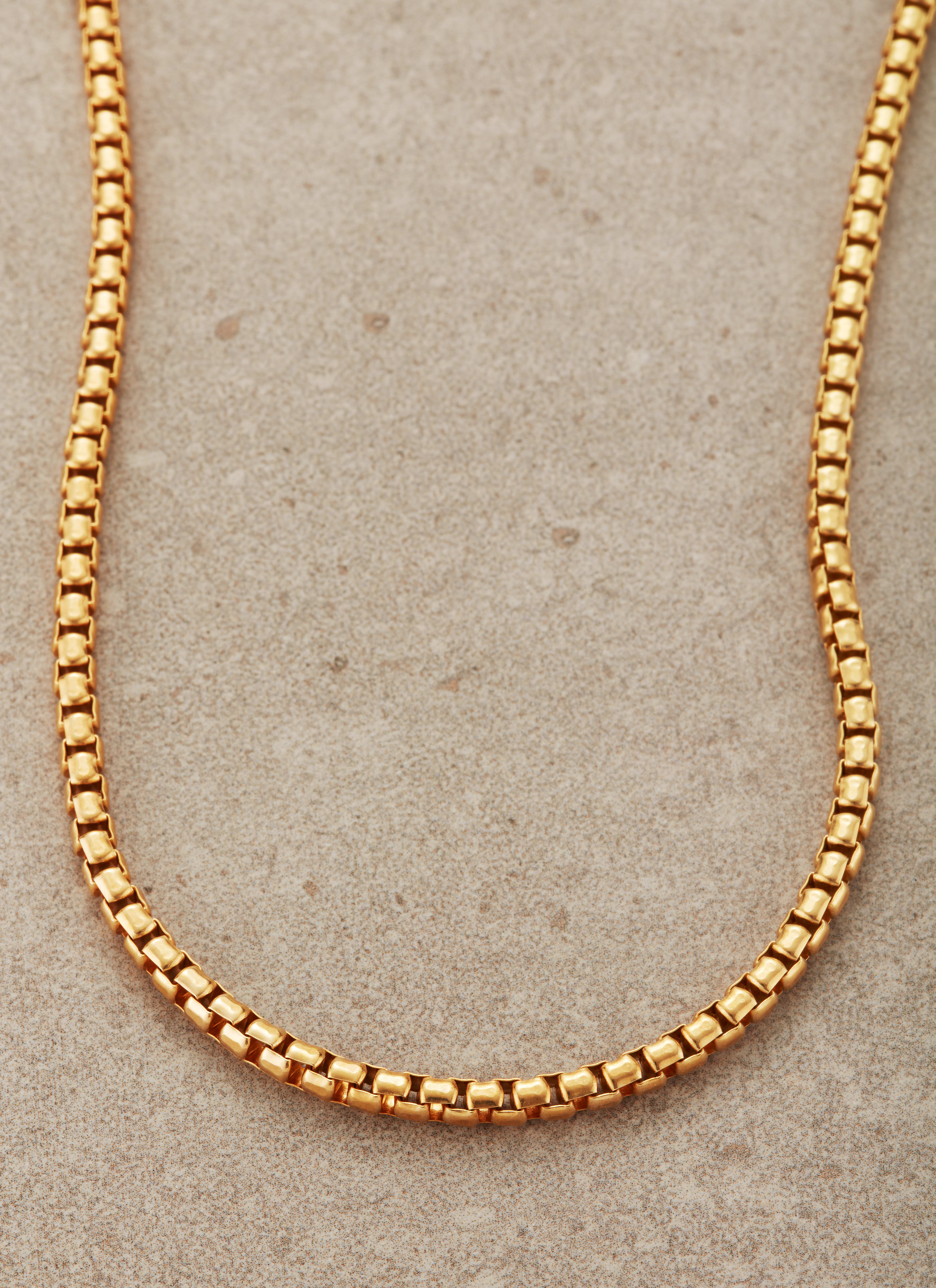 Image Round Box Chain - 2.5mm Gold - Made with Precious Metals