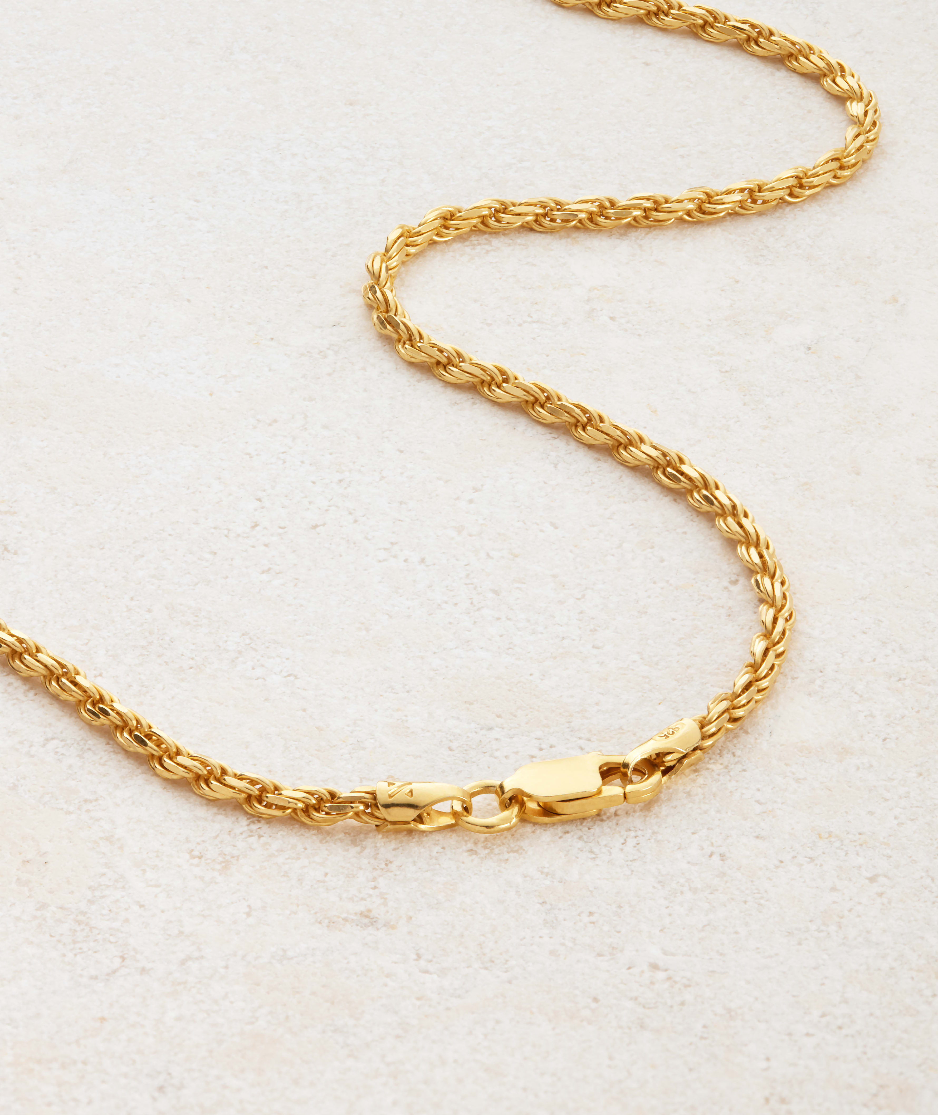 Image Rope Chain - 2.5mm Gold - Made with Precious Metals