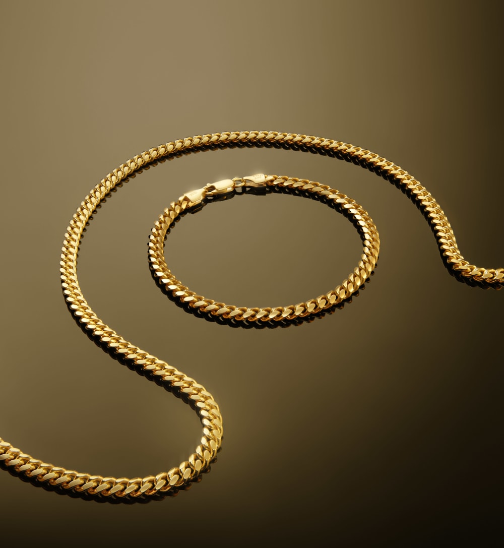Cuban Set - 5mm Gold - Made With Precious Metals