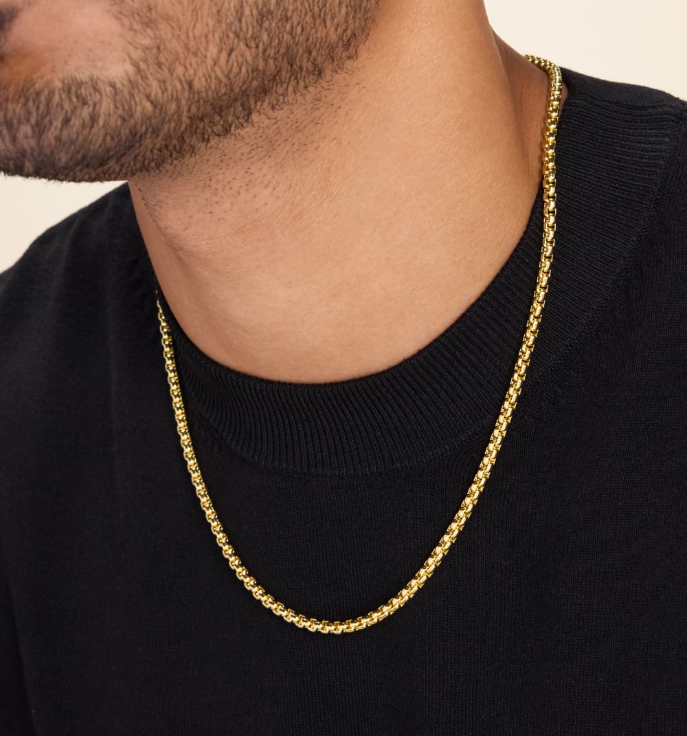 Round Box Chain - 4mm Gold - Built to Last