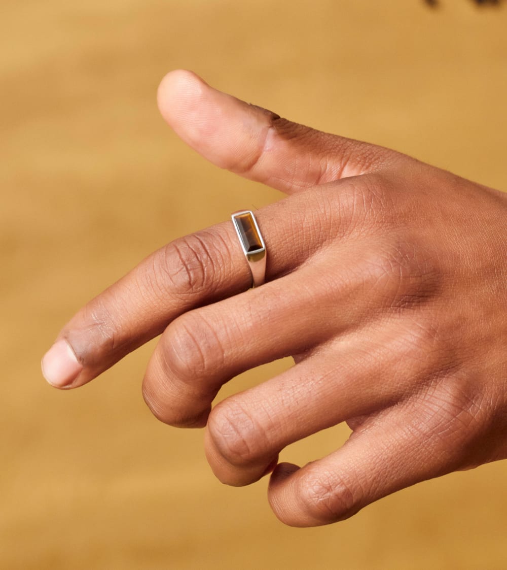 Tigers eye signet ring new arrivals