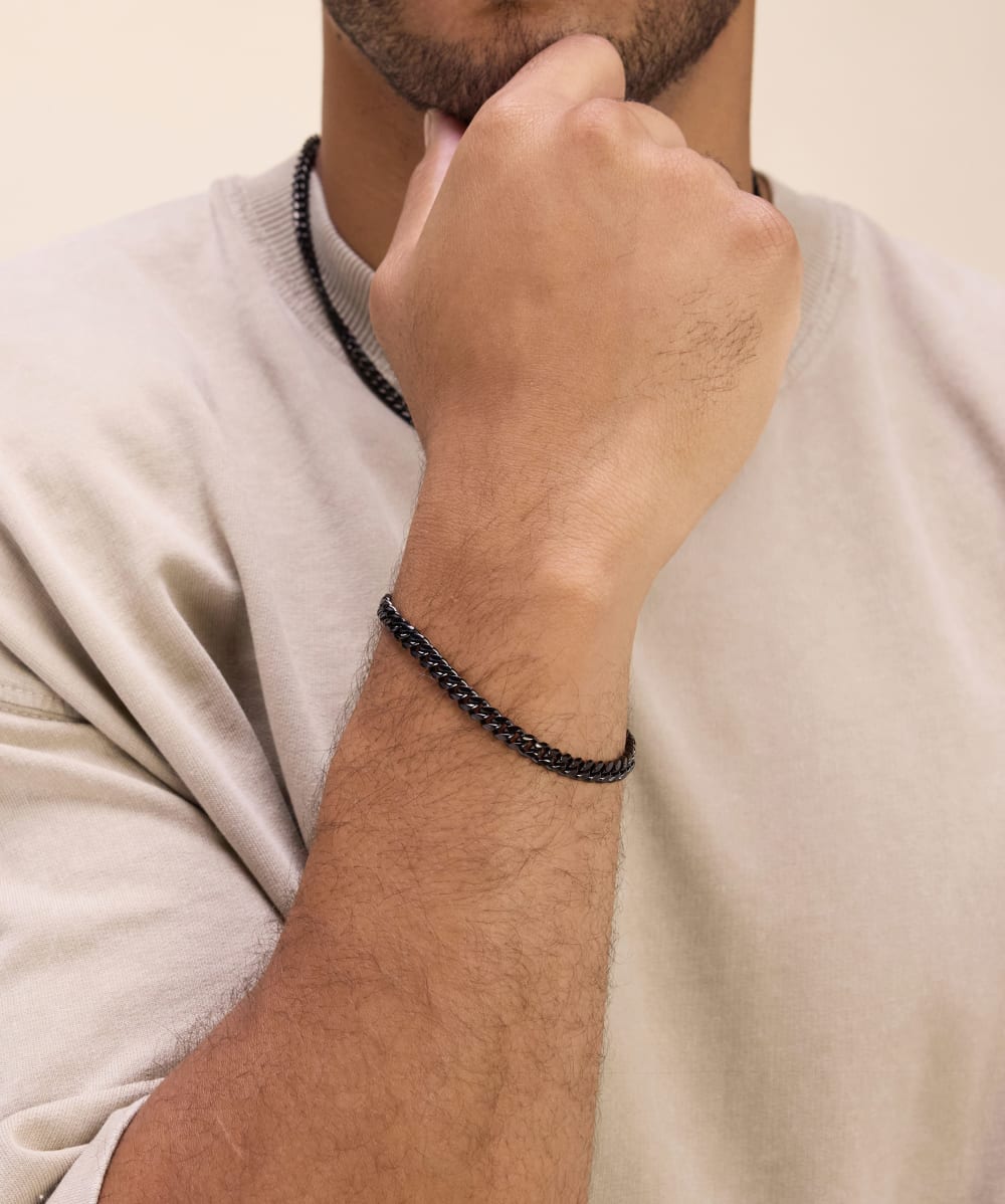 Higher Quality Standards - Cuban Link Bracelet 5mm Black