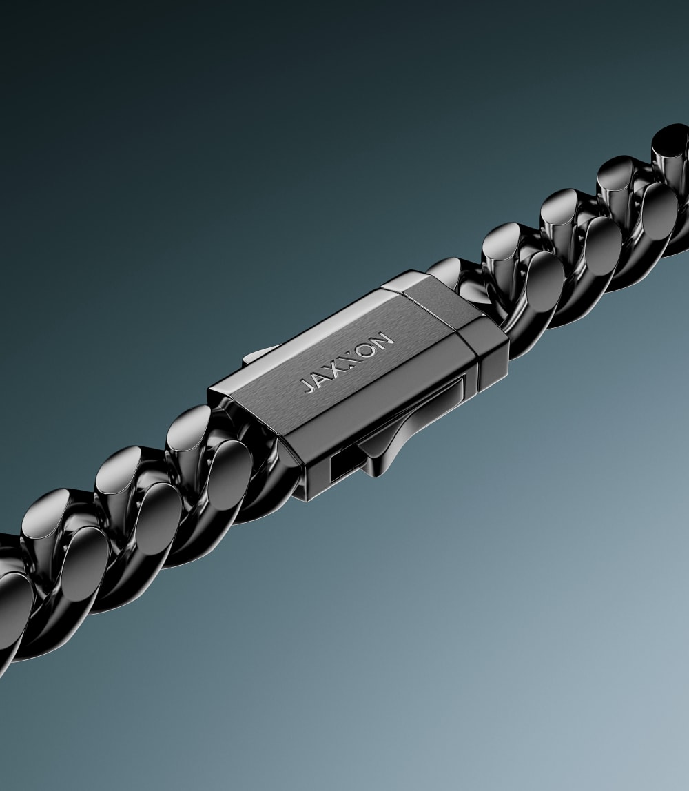 Cuban Link Chain - 8mm Black - The Ultimate Clasp