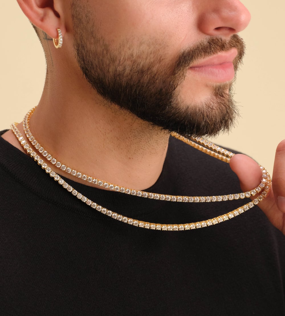 Tennis Chain Stack - 4mm Gold - Stack Your Style