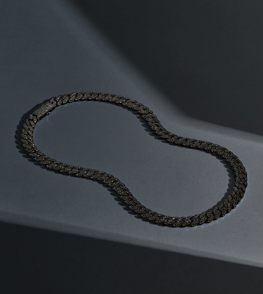 Iced Out Cuban Link Chain - 10mm Black - A Chain That Captivates