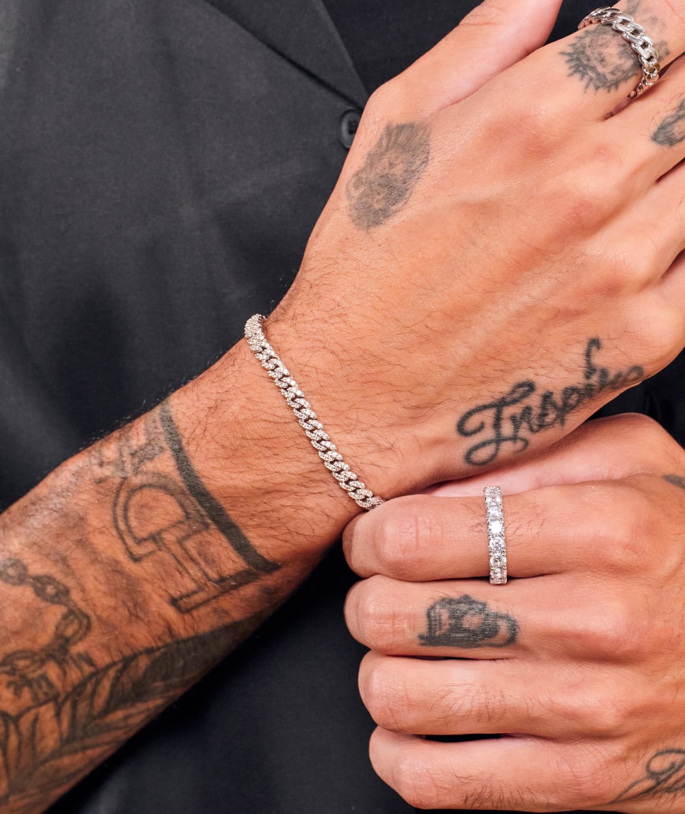 Iced Out Cuban Link Bracelet - 5mm Silver - Higher Quality Standards