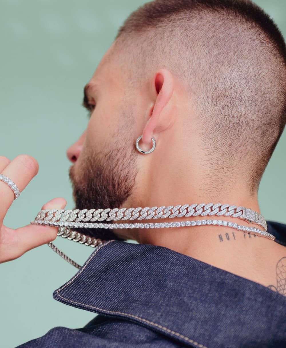 Iced Chain Stack - Silver - Stack Your Style
