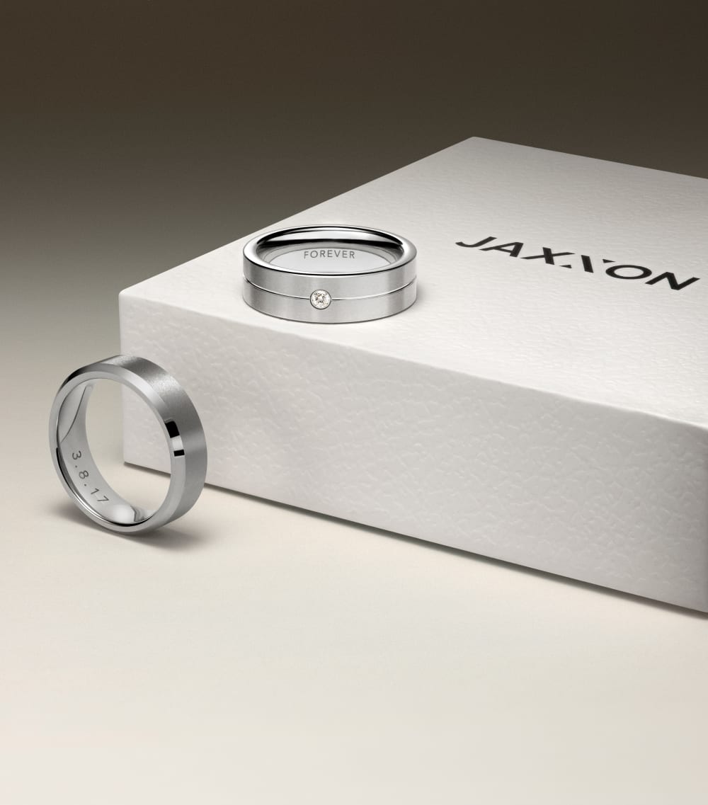Tungsten Wedding Bands - Silver - Complimentary Engraving