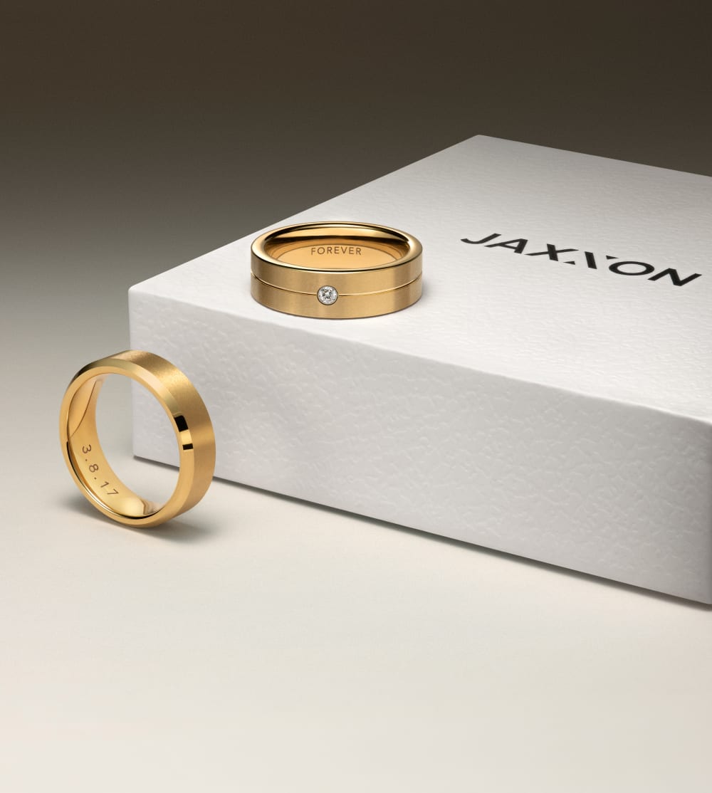 Tungsten Wedding Bands - Gold - Complimentary Engraving