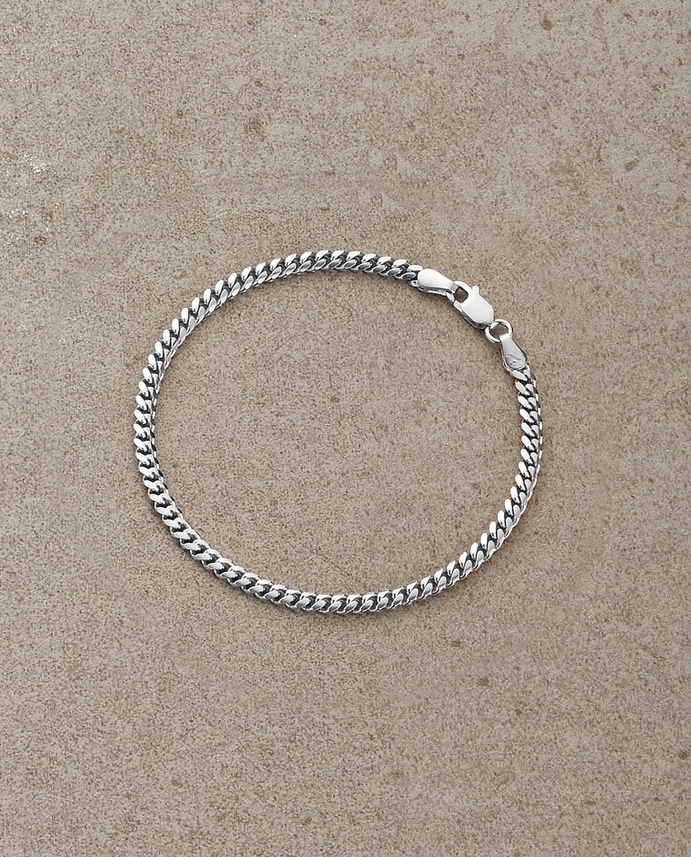 Image Cuban Link Bracelet - 3mm Silver - Made With Precious Materials