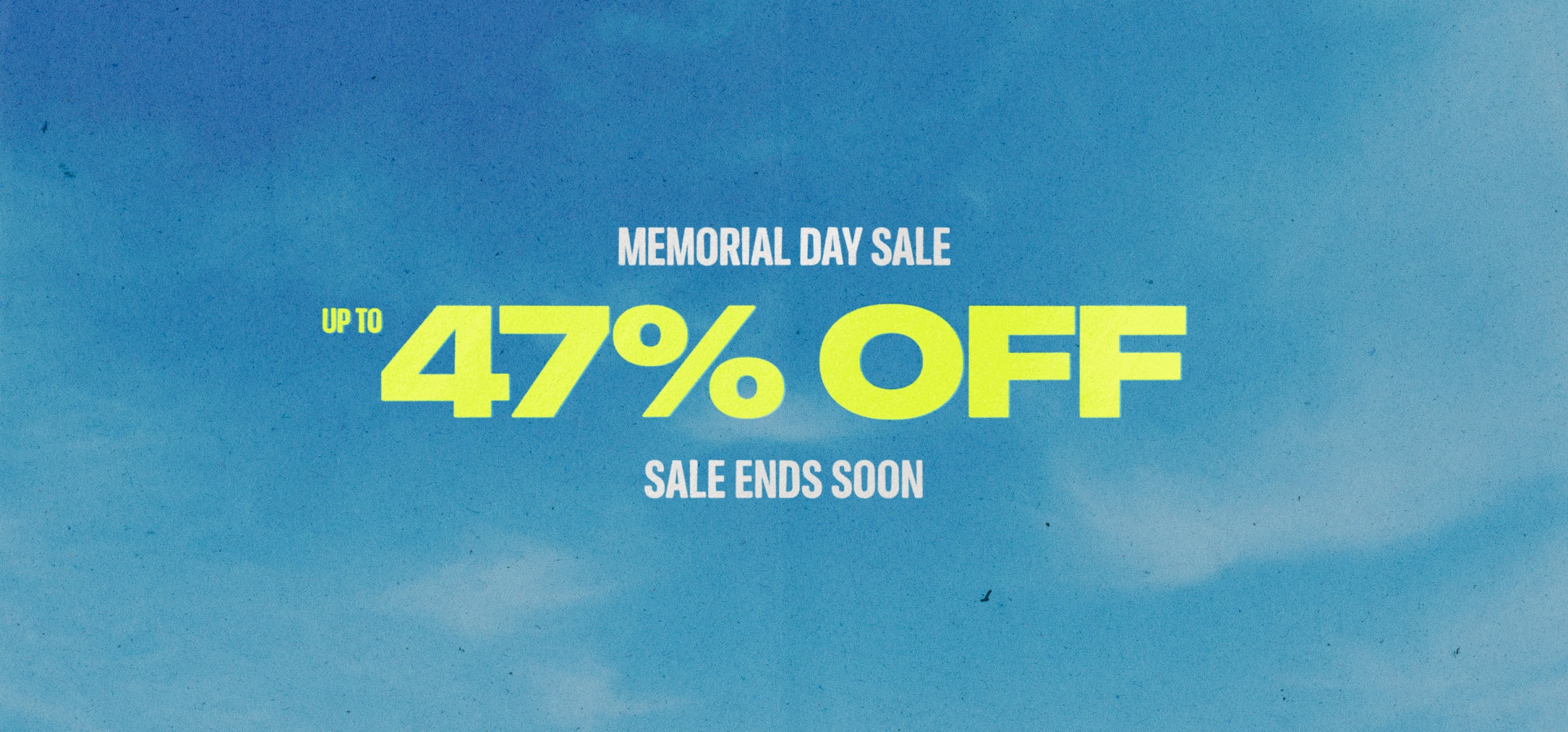 Memorial Day Sale Banner - Ends Soon-hero