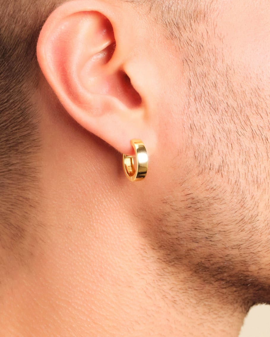 Classic Hoop Earrings - Men's Classic Gold Hoops - JAXXON