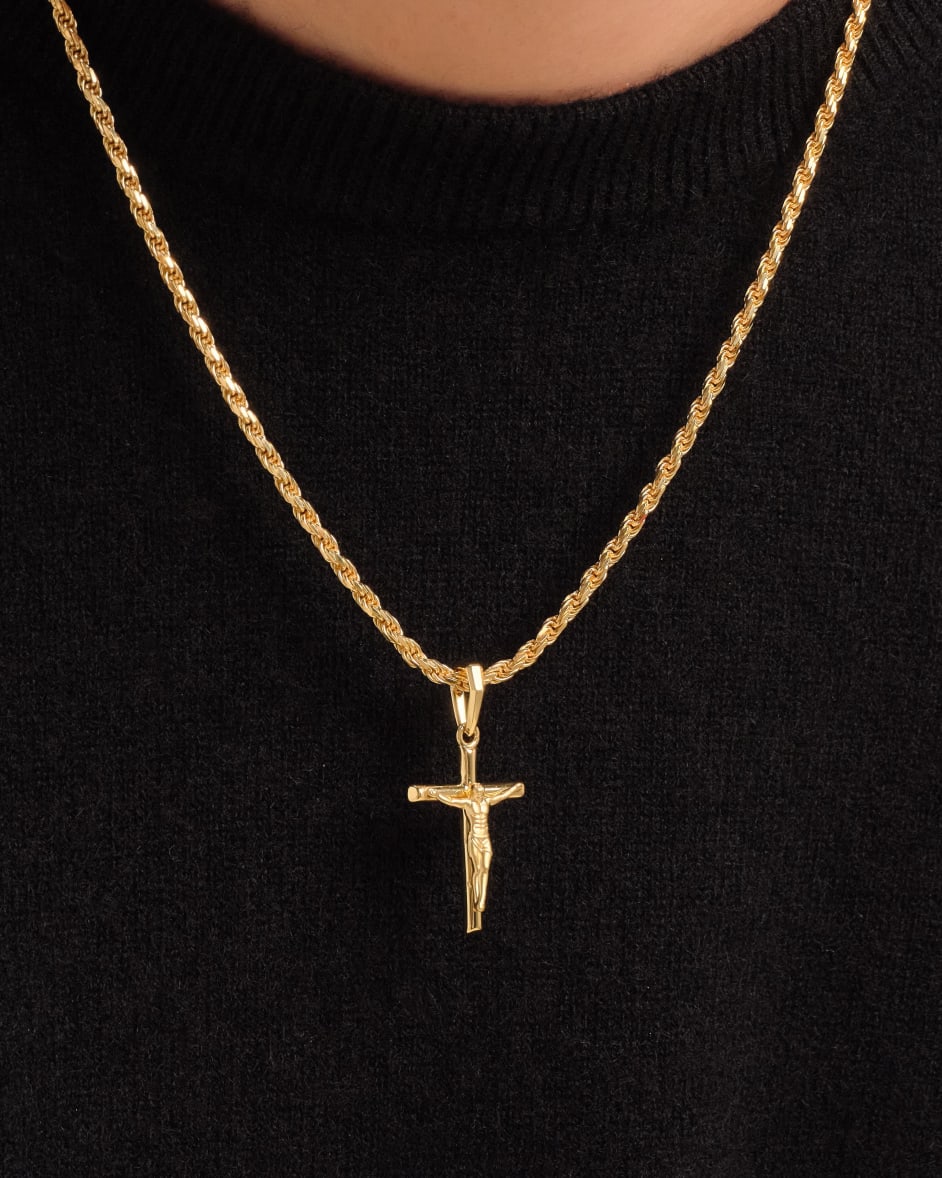 Gold Crucifix Pendant Necklace JAXXON