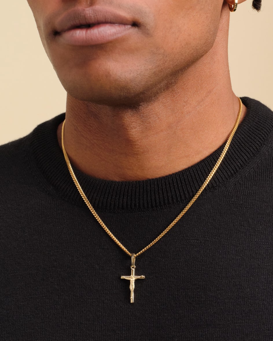 Gold Crucifix Pendant Necklace JAXXON