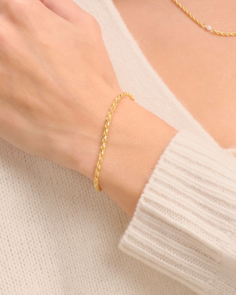 Women's Rope Bracelet - 3mm - Gold Chain Bracelet - JAXXON
