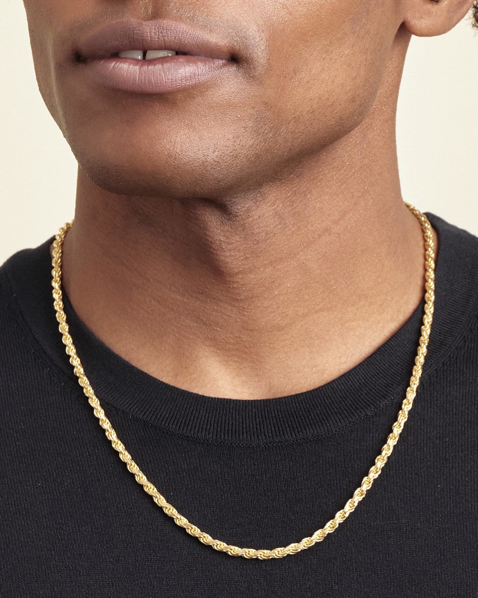 Rope Chain 4mm Men's Gold Rope Chain JAXXON
