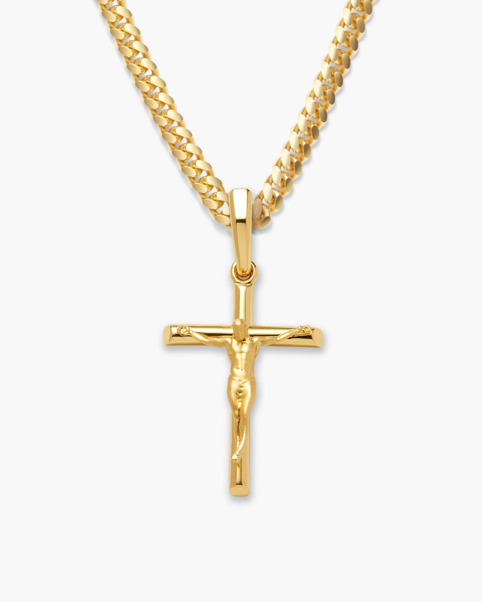 Gold Crucifix Pendant Necklace JAXXON