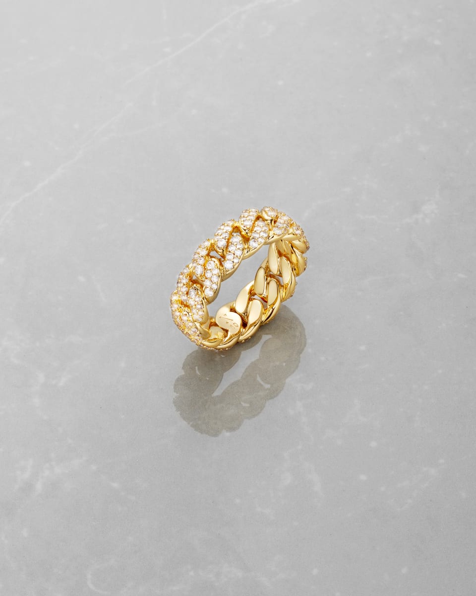 Iced Out Cuban Link Ring