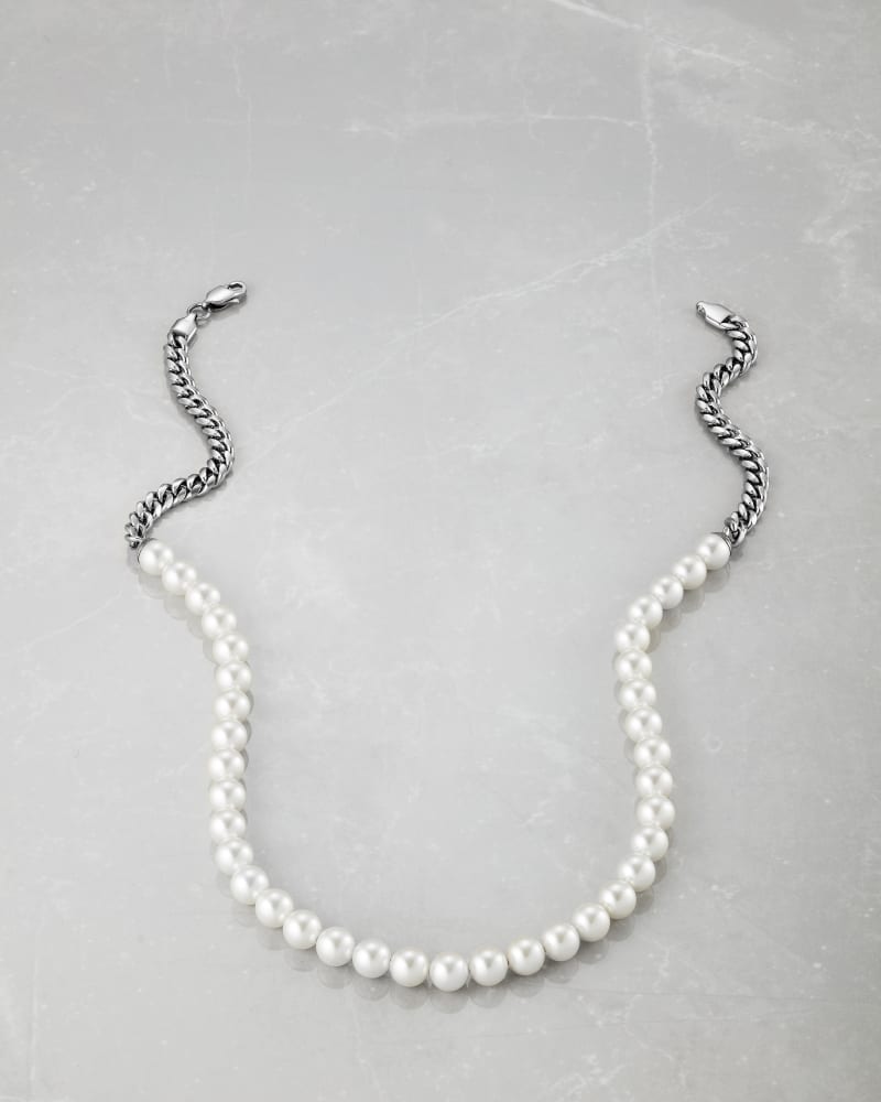 Cuban Link Pearl Necklace